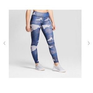 JoyLab Wave camo Nvy & Silver Full lngth leggings